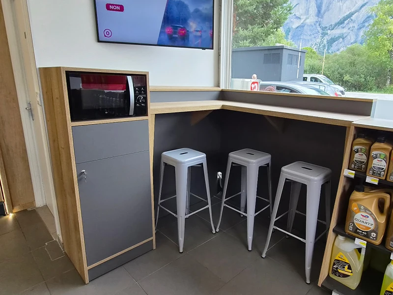 Espace pause, repas, échange sur mesure
